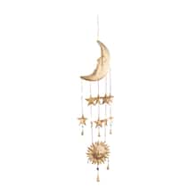 Gold Metal Eclectic Windchime, 9" x 1" x 39"